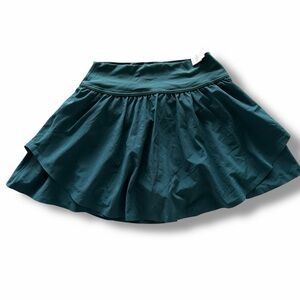Women's Teal Circle Skirt with Wide Waistband